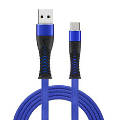 Type-C Charger USB Data Cable Charging Cord Android Universal T26 for Oppo Reno7 SE 5G Blue