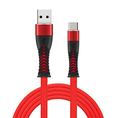 Type-C Charger USB Data Cable Charging Cord Android Universal T26 for Vivo V20 SE Red