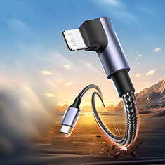 Type-C USB-C to Lightning USB Cable Adapter H01 for Apple iPad Pro 11 (2022) Dark Gray