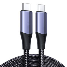 Type-C USB-C to Type-C USB-C Cable Adapter 100W H03 for Apple iPhone 15 Pro Dark Gray