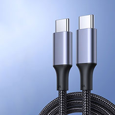 Type-C USB-C to Type-C USB-C Cable Adapter 100W H04 for Apple iPhone 15 Pro Dark Gray