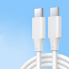 Type-C USB-C to Type-C USB-C Cable Adapter 100W H04 for Apple iPhone 15 Pro White