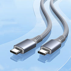 Type-C USB-C to Type-C USB-C Cable Adapter 100W H06 for Apple iPad Air 5 10.9 (2022) Dark Gray