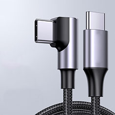 Type-C USB-C to Type-C USB-C Cable Adapter 60W H01 for Huawei MateBook HZ-W09 Dark Gray
