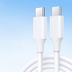 Type-C USB-C to Type-C USB-C Cable Adapter 60W H04 for Apple iPhone 15 Pro Max White
