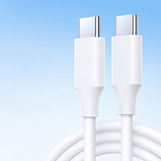 Type-C USB-C to Type-C USB-C Cable Adapter 60W H04 for Apple MacBook Pro 13 Retina White