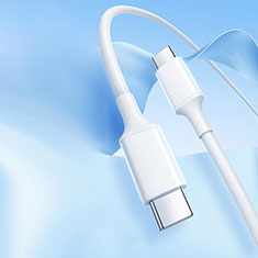 Type-C USB-C to Type-C USB-C Cable Adapter 60W H05 for Apple iPhone 15 Pro White