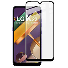 Ultra Clear Full Screen Protector Tempered Glass for LG K22 Black