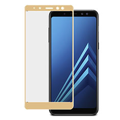 Ultra Clear Full Screen Protector Tempered Glass for Samsung Galaxy A8+ A8 Plus (2018) Duos A730F Gold