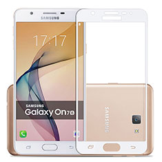 Ultra Clear Full Screen Protector Tempered Glass for Samsung Galaxy On7 (2016) G6100 White