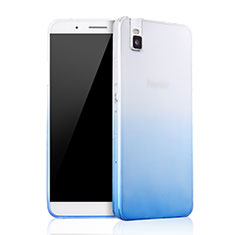 Ultra Slim Transparent Gel Gradient Soft Case for Huawei Honor 7i shot X Blue