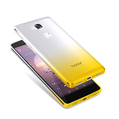 Ultra Slim Transparent Gel Gradient Soft Case for Huawei Honor X5 Yellow