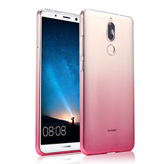 Ultra Slim Transparent Gel Gradient Soft Case for Huawei Mate 10 Lite Pink