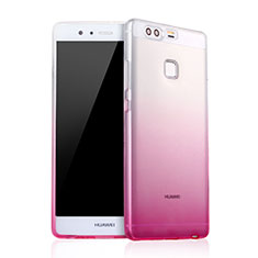 Ultra Slim Transparent Gel Gradient Soft Case for Huawei P9 Pink
