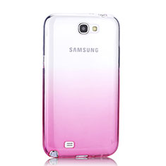 Ultra Slim Transparent Gel Gradient Soft Case for Samsung Galaxy Note 2 N7100 N7105 Pink