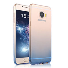 Ultra Slim Transparent Gel Gradient Soft Case T04 for Samsung Galaxy C5 Pro C5010 Blue