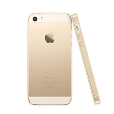 Ultra Slim Transparent Gel Soft Case for Apple iPhone SE Gold