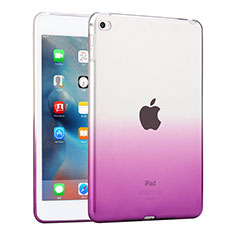 Ultra Slim Transparent Gradient Soft Case for Apple iPad Mini 4 Purple