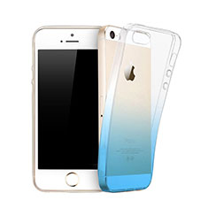 Ultra Slim Transparent Gradient Soft Case for Apple iPhone 5 Blue