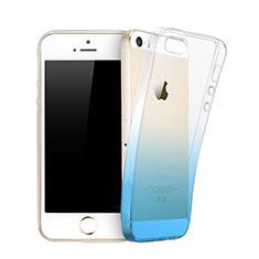 Ultra Slim Transparent Gradient Soft Case for Apple iPhone 5S Blue