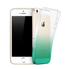 Ultra Slim Transparent Gradient Soft Case for Apple iPhone SE Green