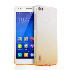 Ultra Slim Transparent Gradient Soft Case for Huawei Honor 6 Yellow