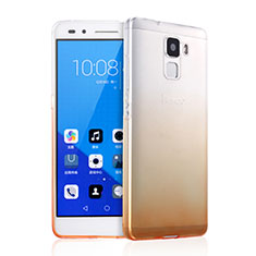 Ultra Slim Transparent Gradient Soft Case for Huawei Honor 7 Dual SIM Yellow
