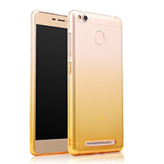 Ultra Slim Transparent Gradient Soft Case for Xiaomi Redmi 3 High Edition Yellow