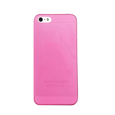 Ultra Slim Transparent Matte Finish Cover for Apple iPhone 5S Hot Pink