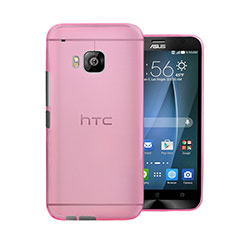 Ultra Slim Transparent Matte Finish Cover for HTC One M9 Pink