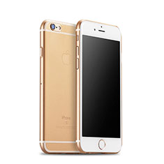 Ultra Slim Transparent Matte Finish Soft Cover for Apple iPhone 6S Gold
