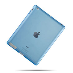 Ultra Slim Transparent TPU Soft Case for Apple iPad 3 Sky Blue