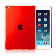 Ultra Slim Transparent TPU Soft Case for Apple iPad Air 2 Red