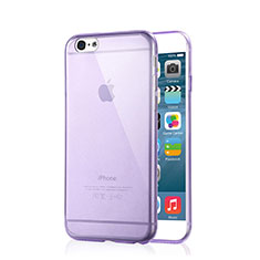 Ultra Slim Transparent TPU Soft Case for Apple iPhone 6 Plus Purple