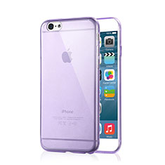 Ultra Slim Transparent TPU Soft Case for Apple iPhone 6 Purple