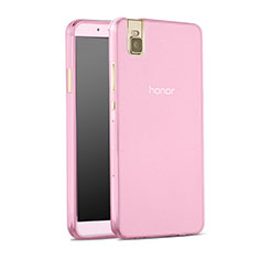 Ultra Slim Transparent TPU Soft Case for Huawei Honor 7i shot X Pink