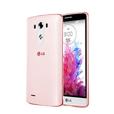Ultra Slim Transparent TPU Soft Case for LG G3 Pink