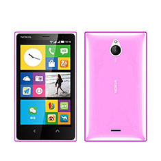 Ultra Slim Transparent TPU Soft Case for Nokia X2 Dual Sim Pink