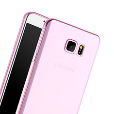 Ultra Slim Transparent TPU Soft Case for Samsung Galaxy Note 5 N9200 N920 N920F Pink