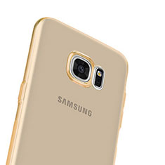 Ultra Slim Transparent TPU Soft Case for Samsung Galaxy S7 Edge G935F Gold