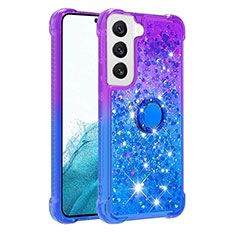 Ultra-thin Silicone Gel Gradient Soft Case Cover Y04B for Samsung Galaxy S21 5G Blue