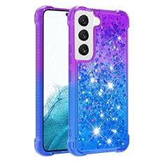 Ultra-thin Silicone Gel Gradient Soft Case Cover Y05B for Samsung Galaxy S22 5G Blue