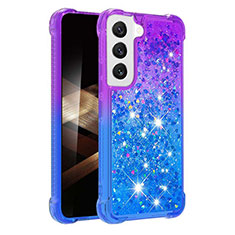 Ultra-thin Silicone Gel Gradient Soft Case Cover Y05B for Samsung Galaxy S24 5G Blue