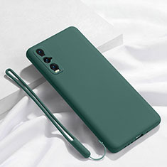 Ultra-thin Silicone Gel Soft Case 360 Degrees Cover C01 for Oppo Find X2 Green