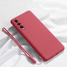 Ultra-thin Silicone Gel Soft Case 360 Degrees Cover C01 for Oppo Find X2 Red Wine