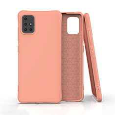 Ultra-thin Silicone Gel Soft Case 360 Degrees Cover C01 for Samsung Galaxy A51 5G Orange