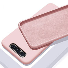Ultra-thin Silicone Gel Soft Case 360 Degrees Cover C01 for Samsung Galaxy A80 Pink