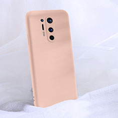 Ultra-thin Silicone Gel Soft Case 360 Degrees Cover C02 for OnePlus 8 Pro Pink