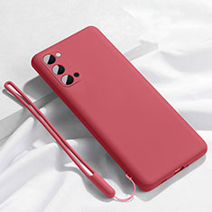 Ultra-thin Silicone Gel Soft Case 360 Degrees Cover C02 for Oppo Reno4 5G Red Wine
