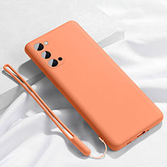 Ultra-thin Silicone Gel Soft Case 360 Degrees Cover C02 for Oppo Reno4 Pro 5G Orange